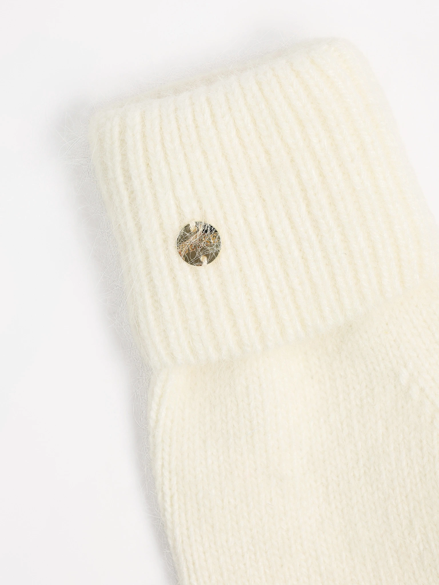 Варежки вязаные с отворотом двойные в ассортименте